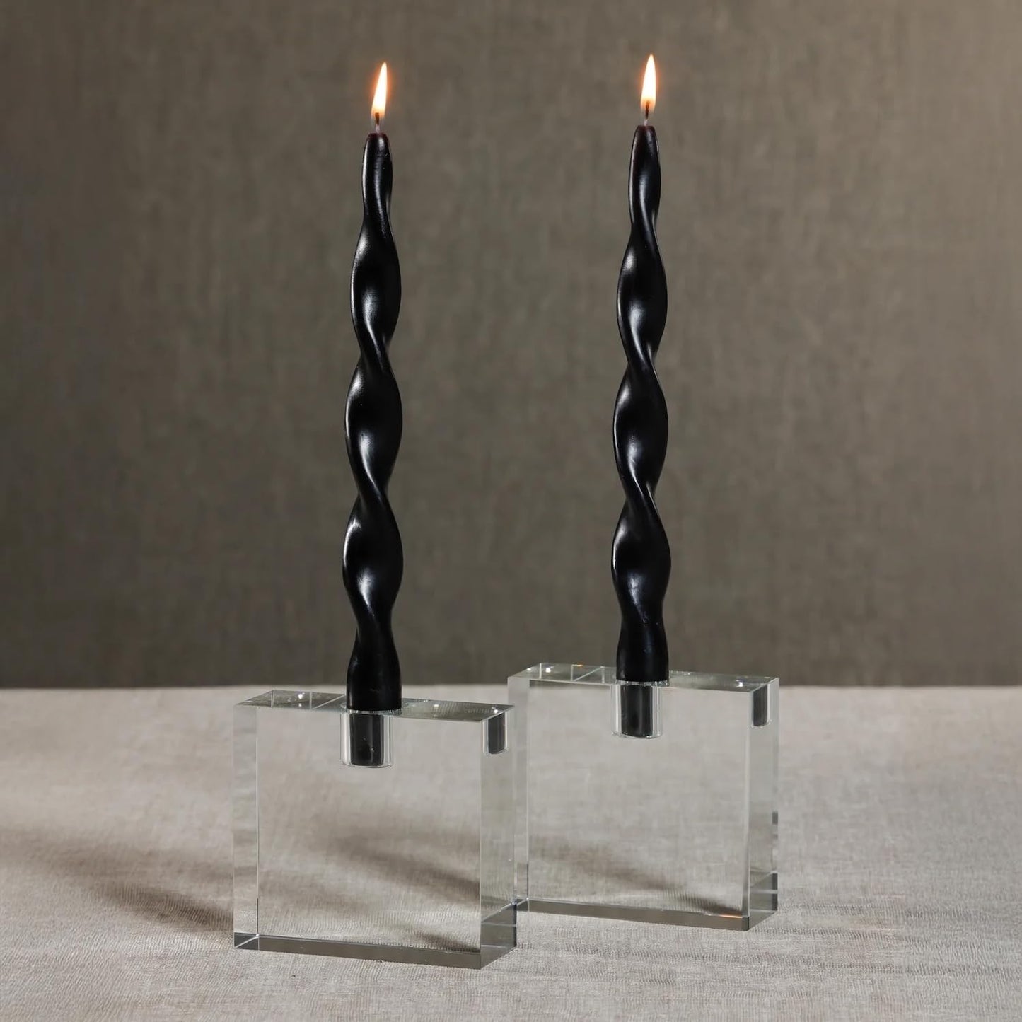 Zodax Lumière Twist Formal Candles 10" Set of 6 (Black)