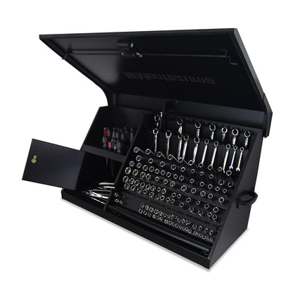 Montezuma 41" x 18" Heavy Duty Steel Triangle Toolbox (steel, flat black)