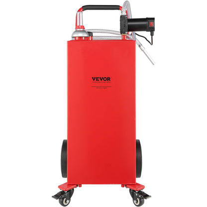 VEVOR 30 Gallon Diesel Caddy, 23.5 L/min, 180W Portable Storage Tank Container with Electric Pump Wheels, Diesel Transfer Storage Tank for Fueling