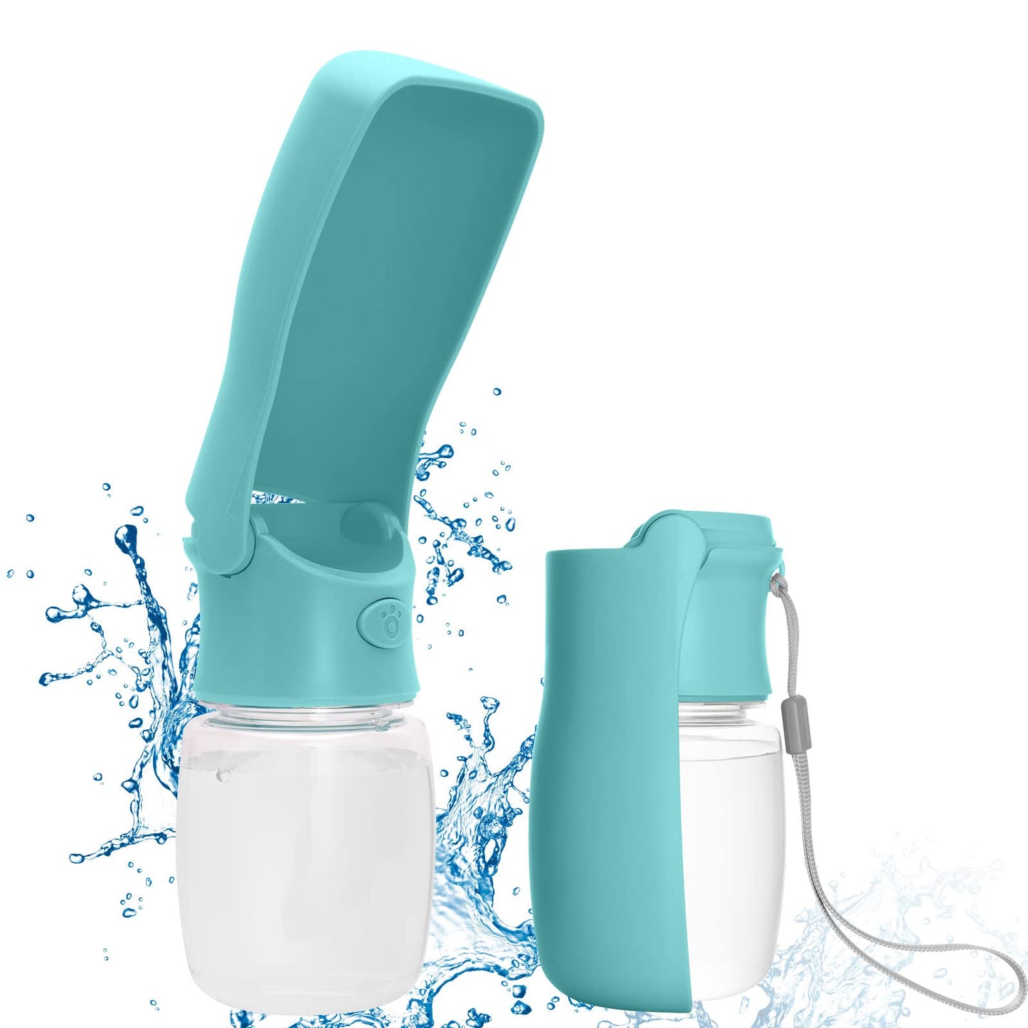 COMTENS Portable Dog Water Bottle for Walking, Leak Proof Foldable Pet Water Bottles Dispenser Bowl Travel Drink Cup for Walking Hiking Traveling