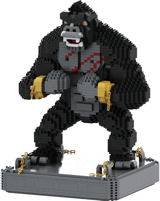 King Kong Building Set (2310 PCS) – Mini Kong Action Figure from Skull Island – Nano Brick Gorilla Construction Kit for Kids 15+ Adults Collectors – Movie Display Toy Gift
