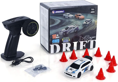 TOUCAN RC HOBBY 2.4G 1/43 High Speed Radio Controlled Racing Car RC Drift Vehicle 4WD RTR Mini Model Radio Battery for Gifts
