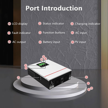 Y&H 1000W Solar Hybrid Inverter DC12V to AC230V, Off-Grid Pure Sine Wave Inverter with 40A MPPT Solar Charger Max PV 600W DC150V Input,fit for 12V Lead-Acid/Lithium Battery
