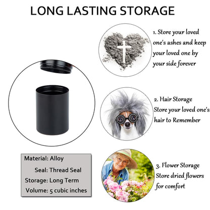 IFOLAINA Small Urn Miniature Crystal Urns Ashes Cremation Keepsake Holder for Ashes Adult Male Human Pet Dog Remember Your Love One Lost