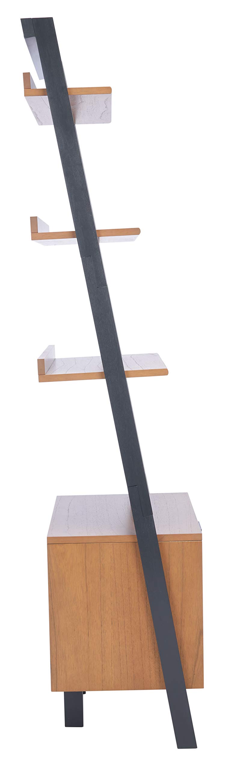 SAFAVIEH Home Collection Lavina Natural and Charcoal 3-Shelf Etagere
