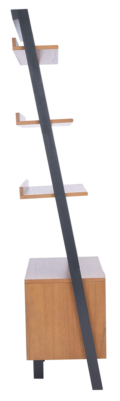 SAFAVIEH Home Collection Lavina Natural and Charcoal 3-Shelf Etagere