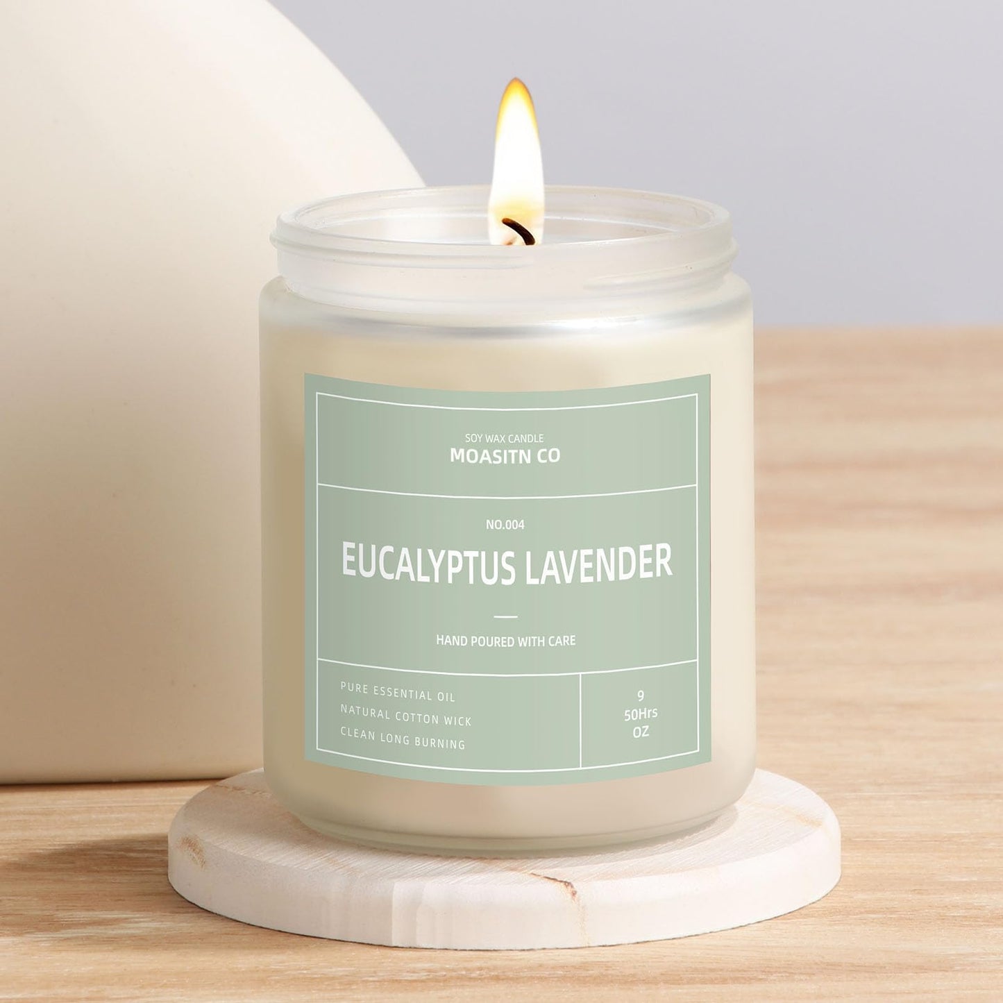 Eucalyptus Lavender Candle for Home Scented| Natural Soy Non Toxic Candles| Long Clean Burning Aromatheraphy Jar Candel| Women,Men Gift for Autumn,Winter, Halloween,Thanksgiving,Relaxing| 9oz
