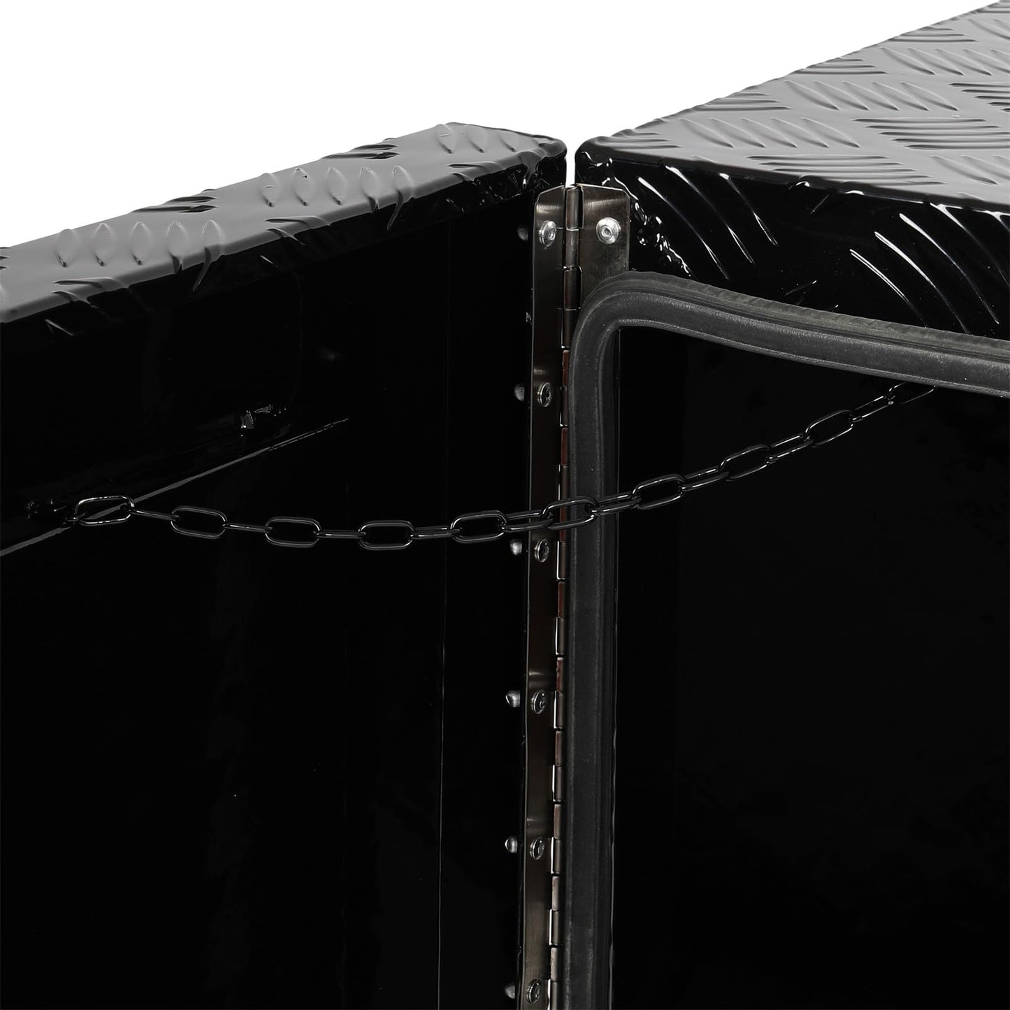 SCITOO 36" Aluminum Diamond Plate Truck Bed Tool Box,Heavy Duty Crossover Storage for Most Full Size Pickups,Lockable Weatherproof Chest,Fits 36"WX24"DX24"H Truck Beds,Easy Access to Load and Unload
