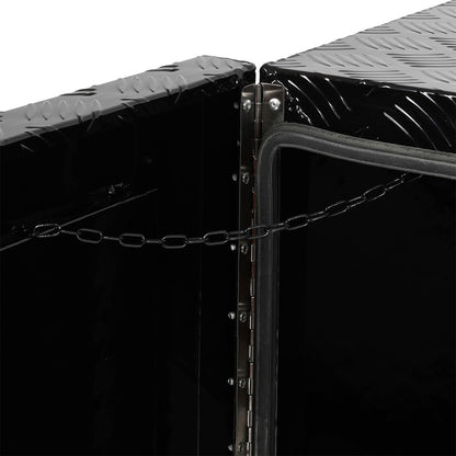 SCITOO 36" Aluminum Diamond Plate Truck Bed Tool Box,Heavy Duty Crossover Storage for Most Full Size Pickups,Lockable Weatherproof Chest,Fits 36"WX24"DX24"H Truck Beds,Easy Access to Load and Unload