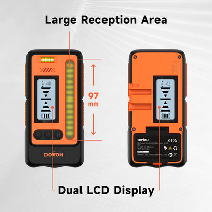 DOVOH 4D Laser Level with Tripod and Receiver, Class Ⅱ, Y4-360G-KIT