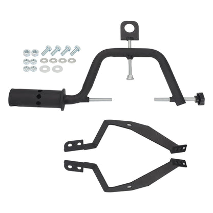 motoparty Universal Transmission Holding Fixture for Dodge Chrysler GM Ford, Heavy Duty with Hoist Hook, Fits 2-3/8" Post Engine Stands