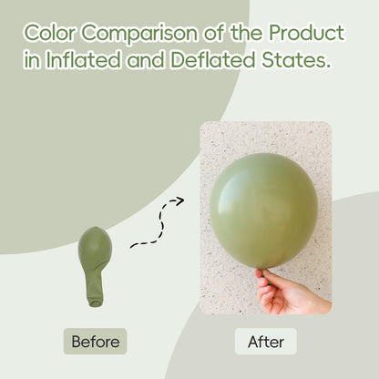 Sage Green Balloons 12 inch, Dusty Green Balloons 50pcs Party Balloons for Wedding Engagement Bridal Baby Shower Birthday Party Decorations