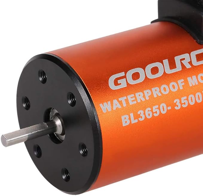 GoolRC Upgrade Waterproof 3650 3500KV Brushless Motor with 60A ESC Combo Set for 1/10 RC Car Truck