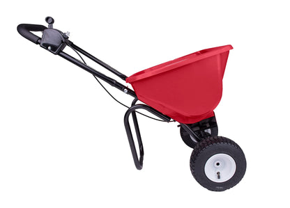 EarthWay 2030P-Plus 65 LB (29 KG) Capacity Commercial Walk-Behind Broadcast Spreader for Grass, Fertilizer, Seeds — Includes Side Spread Control, Even Spread, Pneumatic Tires