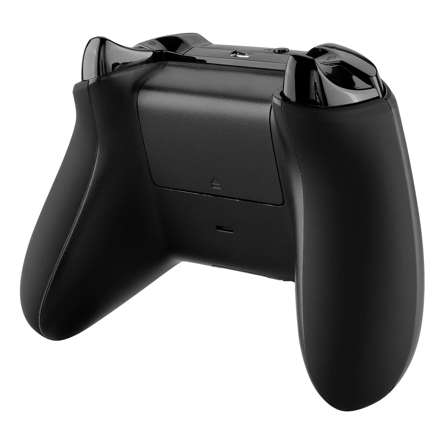 eXtremeRate Black Soft Touch Grip Back Panels, Comfortable Non-Slip Side Rails Handles, Game Improvement Replacement Parts for Xbox One X & S Controller (Model 1708) - Controller NOT Included