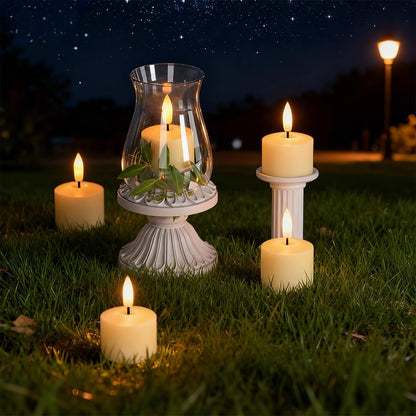 Ntewidbroansa Flameless Rechargeable Tea Lights with Remote Timer - LED Electric Candles Realistic Flickering for Valentines Decor, Wedding Table, Home Decoration 12-Pack (Φ 1-1/2''×H 2'')