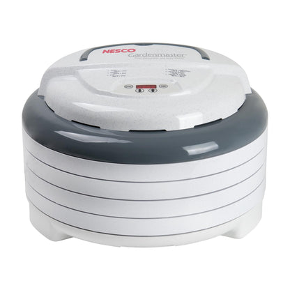 NESCO FD‑1040 Gardenmaster Digital Pro 4 Tray Food Dehydrator for Home Food Preservation, White Electric Dehydrator with Expandable Tray Capacity