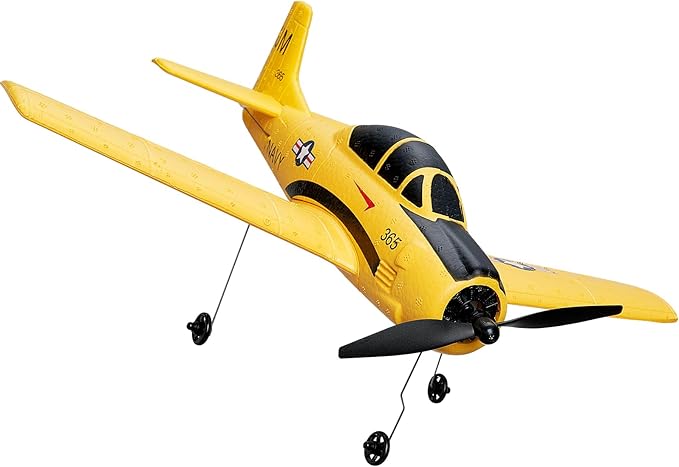 VEVOR RC Plane 2.4GHZ 4 Channel RC Airplane with 6-Axis Gyro Stabilizer&amp2 Batteries Ready to Fly T28 Trainer Aircraft Plane Toy RC Glider for Adults Kids Beginners Boys Birthday/Xmas Child Gift