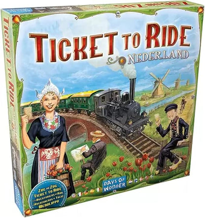 Asmodee Ticket to Ride Nederland Board Game EXPANSION - Train Route-Building Strategy Game Fun Family Game for Kids &amp Adults Ages 8+ 2-5 Players 30-60 Minute Playtime