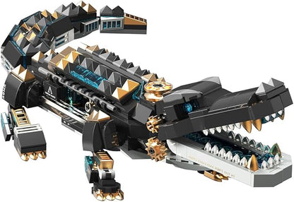 Animal Heavy Armored Jagged Alligator Building Block Toys (500+ PCS) Gifts for Adults and Children