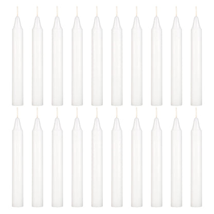 Mega Candles 20 pcs Unscented White Exquisite Mini Taper Spell Candles, 4 Inch Tall x 1/2 Inch Diameter, Magic Chimes, Enchantment, Casting Rituals, Witchcraft, Wiccan, Altar, Metaphysical