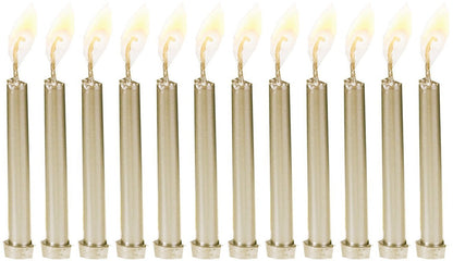 Biedermann 12 Metallic Birthday Candles in Holders, Gold