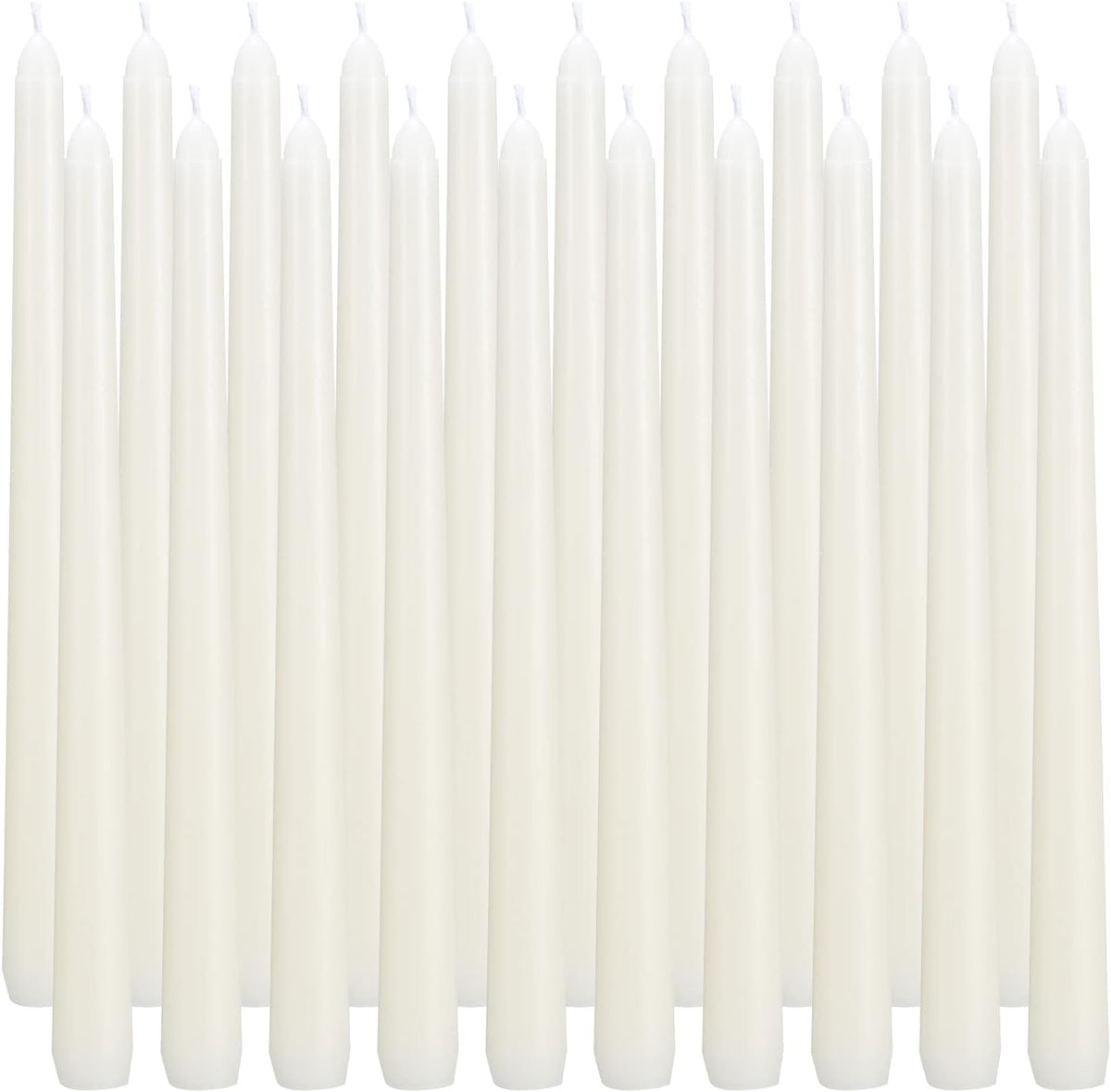 20pcs 10-inch iorvy Taper Candles Unscented and Smokeless, Long Burning 7-8 Hours Time for Daily, Wedding,Table,Fireplace