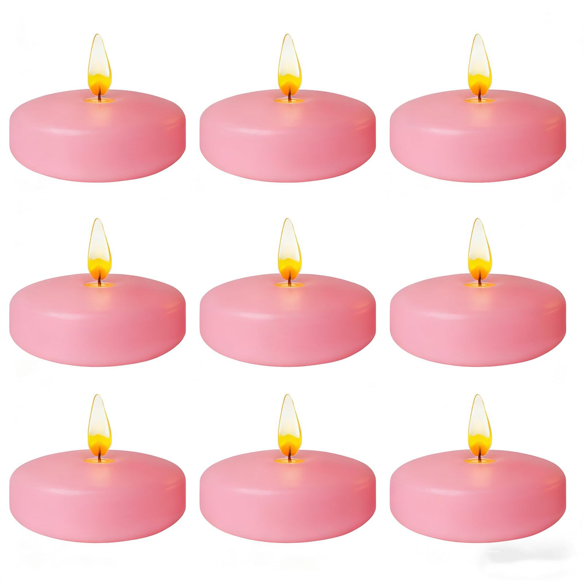 Pink Floating Candles 3 inch 12 Pack - Floating Candles for centerpieces - Wedding Decor - Burning Time 8-10 Hours