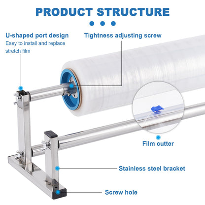 Consfly Manual Stretch Film Dispenser Wrapping Machine for Small Business Packaging, Shipping & Warehousing