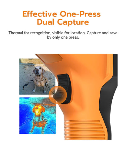 AccuMEMS GT16D Dual-Spectrum Thermal Imaging Camera, AI UIRA-Scene Detection with Thermometer-Mode Precision Detection, UIRA-IR 240×240 Resolution, -4°F~1202°F, < 50 mK, 11h Runtime, 25Hz