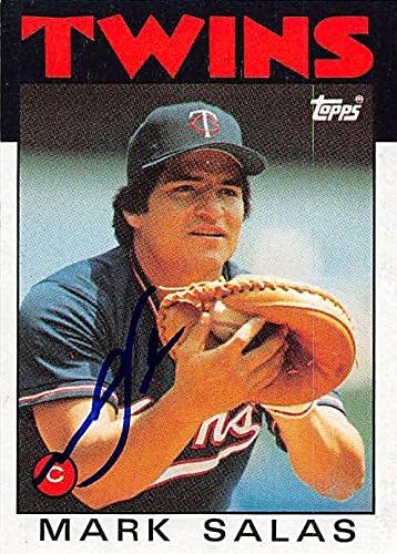 Sports Memorabilia Autograph Warehouse 246978 Mark Salas Autographed Baseball Card - Minnesota Twins 1986 Topps - No. 537