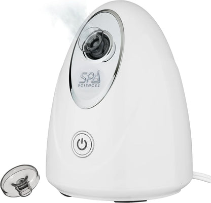 Spa Sciences - CIRRA - Nano Ionic Facial Steamer with UVC Sanitizing Protection, Aromatherapy Function, Detox Pores, and Boost Circulation - Includes an Essential Oil Basket