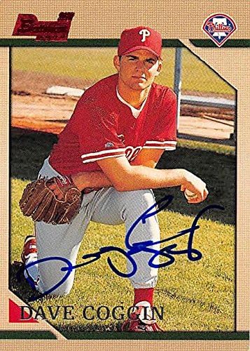 Sports Memorabilia Autograph Warehouse 244745 Dave Coggin Autographed Baseball Card - Philadelphia Phillies FT 1996 Bowman 1st - No. 298 Rookie