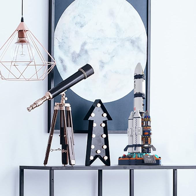 JMBricklayer Space Rocket Building Sets for Adults 70110 Spaceship Exploration Space Toys Space Shuttle Rocket Ship Collectible Display Model Set Gifts for Adults