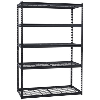 CABIHOME 48"X24"X72" Heavy Duty Garage Shelving Units, 5-Tier Adjustable Storage Shelves, Loads 2500 LBS, Adjustable Garage Storage Shelving, Metal Storage Utility Racks Shelf Unit