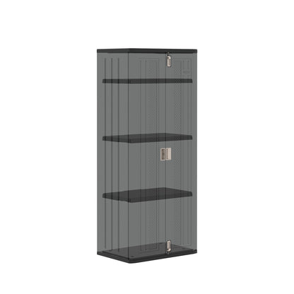 Suncast Tall Storage Cabinet for Garage Organization - 72" Freestanding Utility Closet with Shelving for Garden Supplies, Paint Cans & Outdoor Tools, Multi-Wall Resin Construction, Black