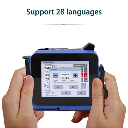 Phezer Mini Handheld Inkjet Printer PC11 for Flat and Curved Surface, with Touch Screen and Quick-Drying Ink Cartridge, Portable Pocket Marking Device for Label/Date/Barcode/Logo/Qrcode/Batch Number