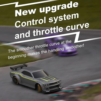1:76 Turbo Racing Scale Drift RC Car with Gyro Table Racing Remote Control Mini Model Car Full Proportional RTR Kit Toys (C65 Grey)