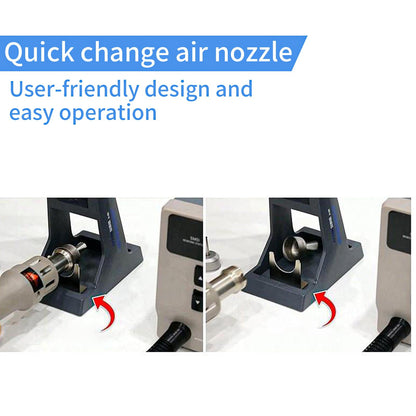 Hot Air Rework Station,1000W Digital Display Automatic Sleep Hot Air Gun Soldering Station, Adjustable Temperature Desoldering Gun BGA Rework Station