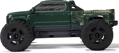 ARRMARC Truck 1/10 Big Rock 4X4 223S BLX BRUSHLESS Street Truck RTR (Batteries and Charger Not Included) with DSC (Green) ARA4312V4T2