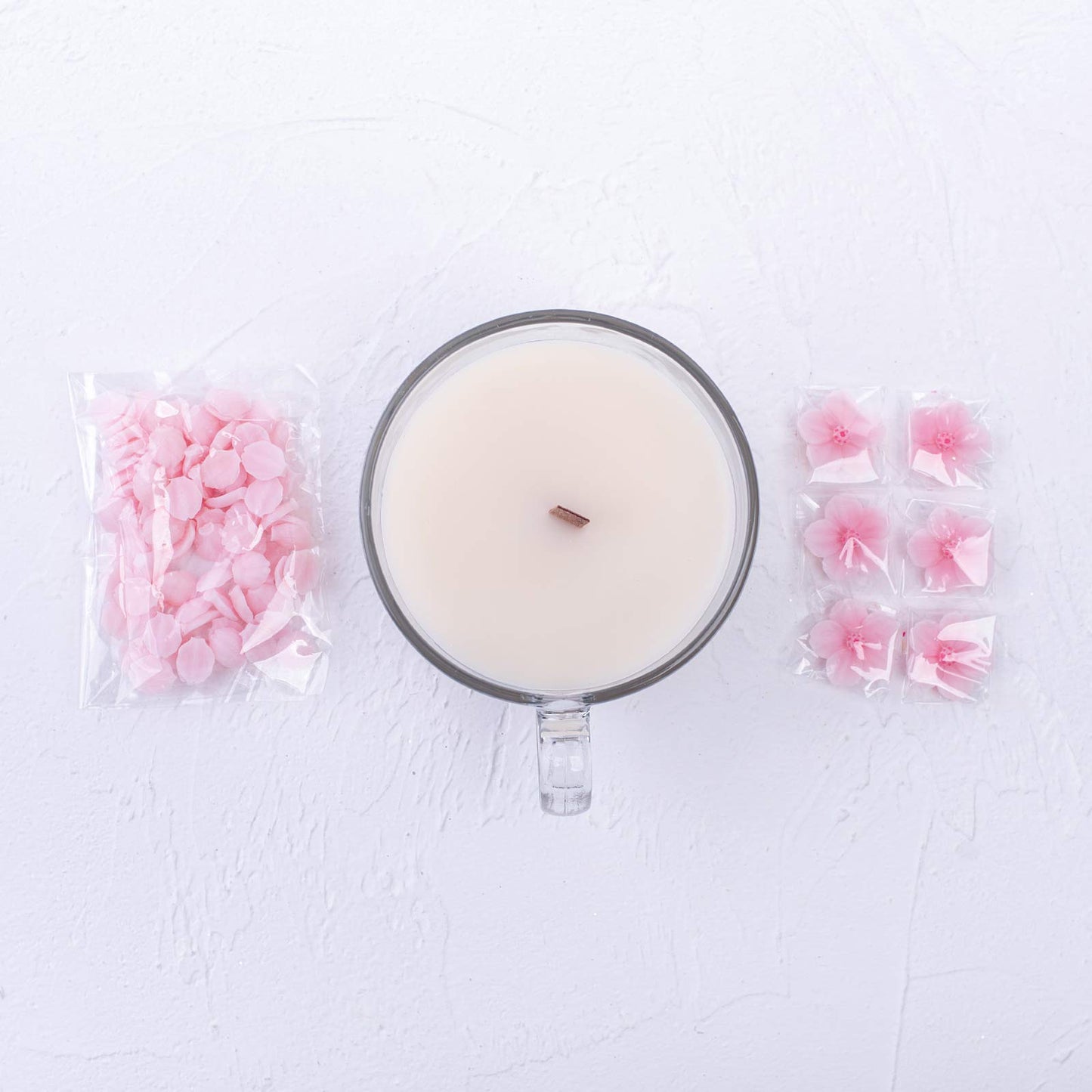 Romantic Sakura Cup Scented Soy Candle for Birthday Gift Wedding Favor