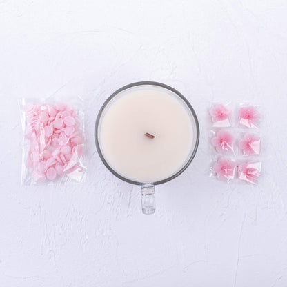 Romantic Sakura Cup Scented Soy Candle for Birthday Gift Wedding Favor