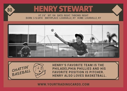 Custom Youth Baseball Trading Cards 50 Count Choose Your Design Personalized and Customized with Player Name Team and Info. Youth Little League Travel Baseball