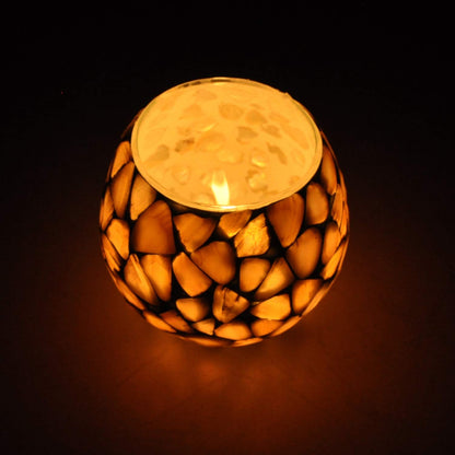 Glass Candle Holder Home & Garden Decoration Votive Light Candle Holder (4x4 Inch)