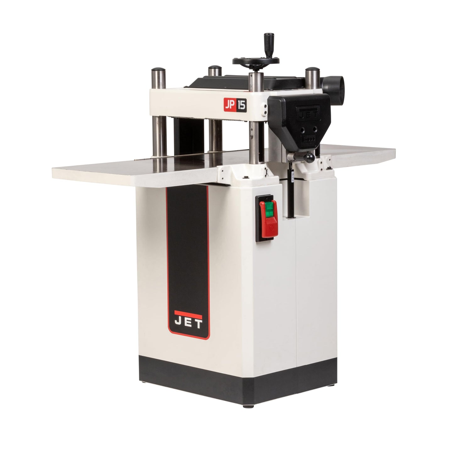 JET 15-Inch Thickness Planer for Woodworking, Helical Style Cutterhead with 2-Speed (16 FPM / 20 FPM) Feed Rate, 3 HP, 230V 1Ph (JPW-15BHH)