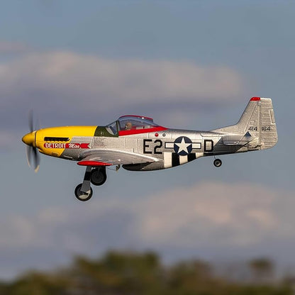 E-flite RC Airplane UMX P-51D Detroit Miss BNF BasicTransmitter Battery and Charger Not Included EFLU7350