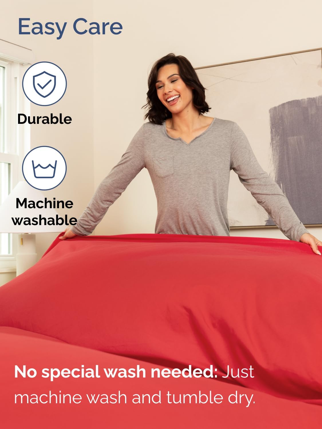 Skiennix Extra Deep King Sheet Set - 6 Piece Breathable Cooling Bedding - Soft, Wrinkle-Free Red Sheets