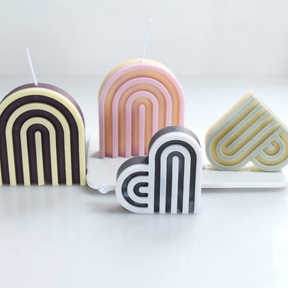 2 Pack Heart Shape Candle Molds - Table Decoration, Resin & Soap Mold, 3D Silicone Mold for Handmade Candles