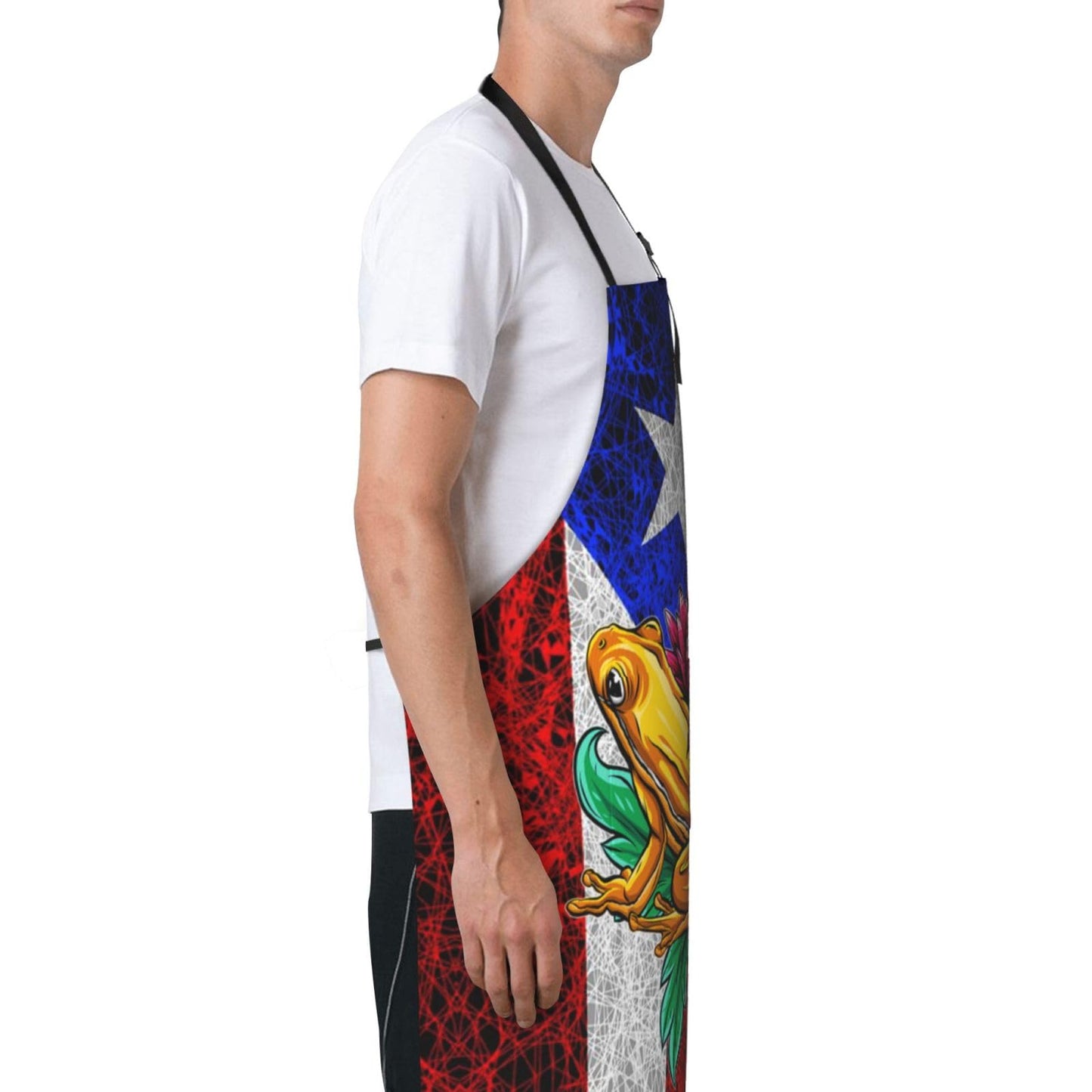 ROSIHODE Puerto Rico Flag Apron,Home Kitchen Cooking Baking Gardening Aprons With Large Pockets for Women Men
