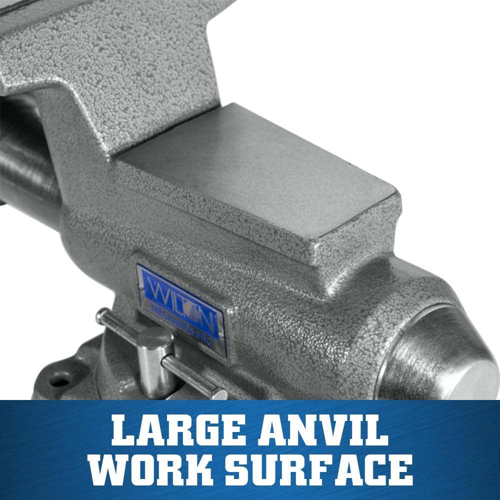Wilton Mechanics Pro Bench Vise, 6-1/2" Jaw Width, 6" Jaw Opening, 4-3/8" Throat (Model 865M)